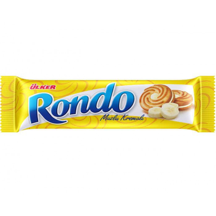 Ulker Rondo Kremali Banana Filled Cookies